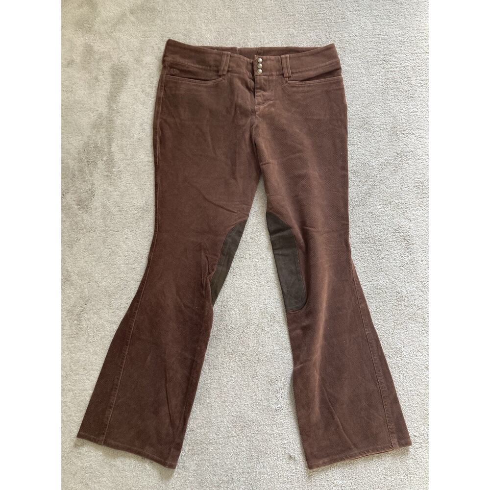 Ariat US 34R Brown Corduroy Breeches Tekcord Riding Pants Equestrian